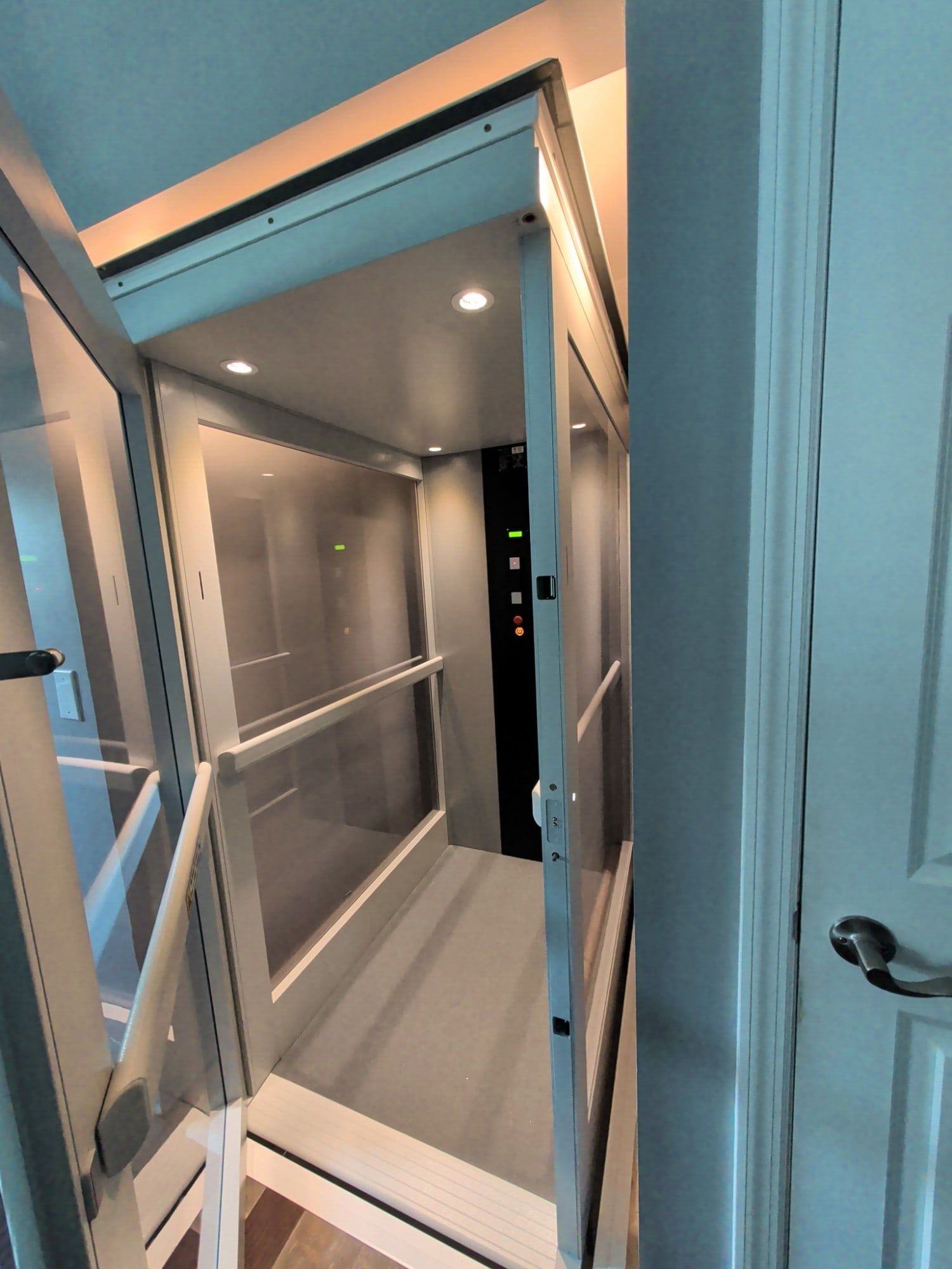 Savaria elevator interior in Strasburg, PA