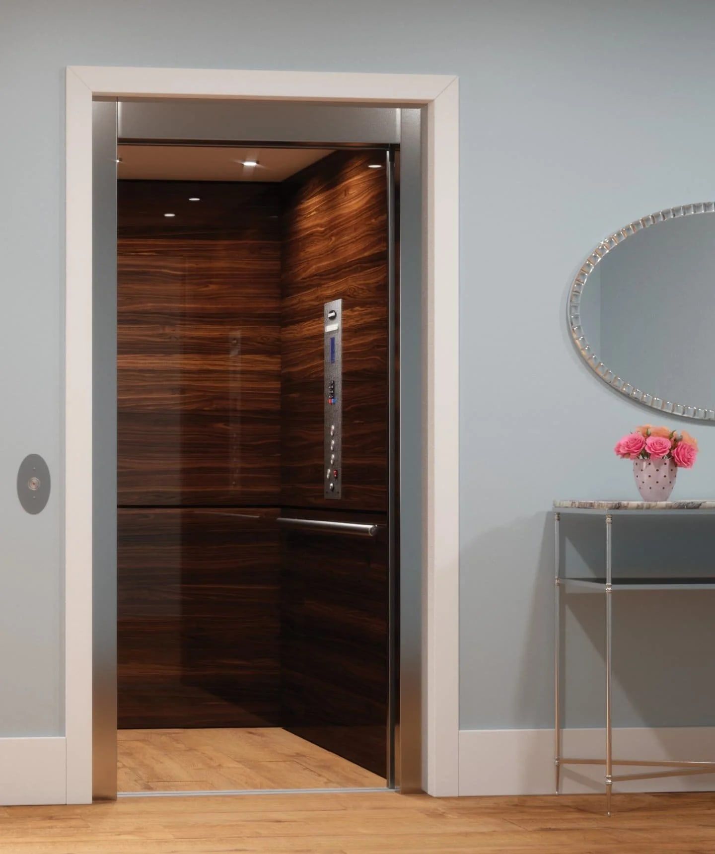 Savaria Infinity hydraulic home elevator cab
