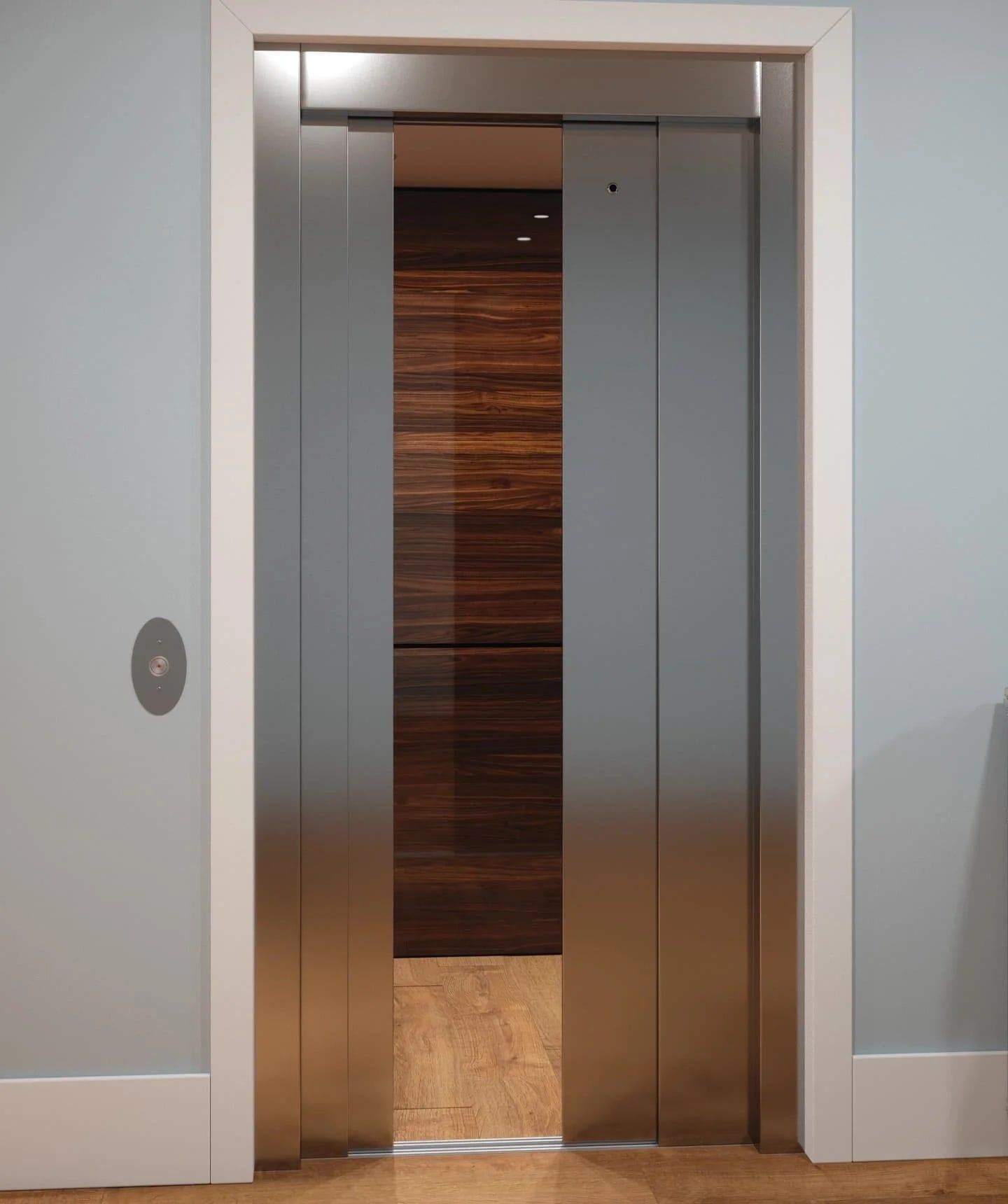 Savaria Infinity elevator with wood finish