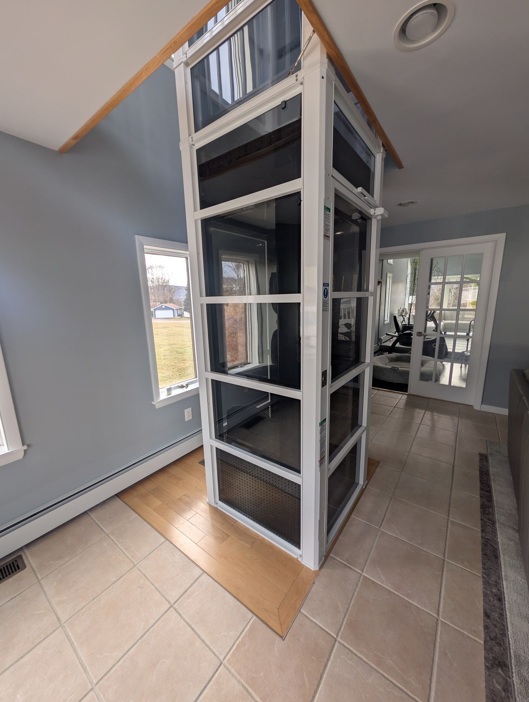 PVE tube elevator installed in a Chambersburg, PA home