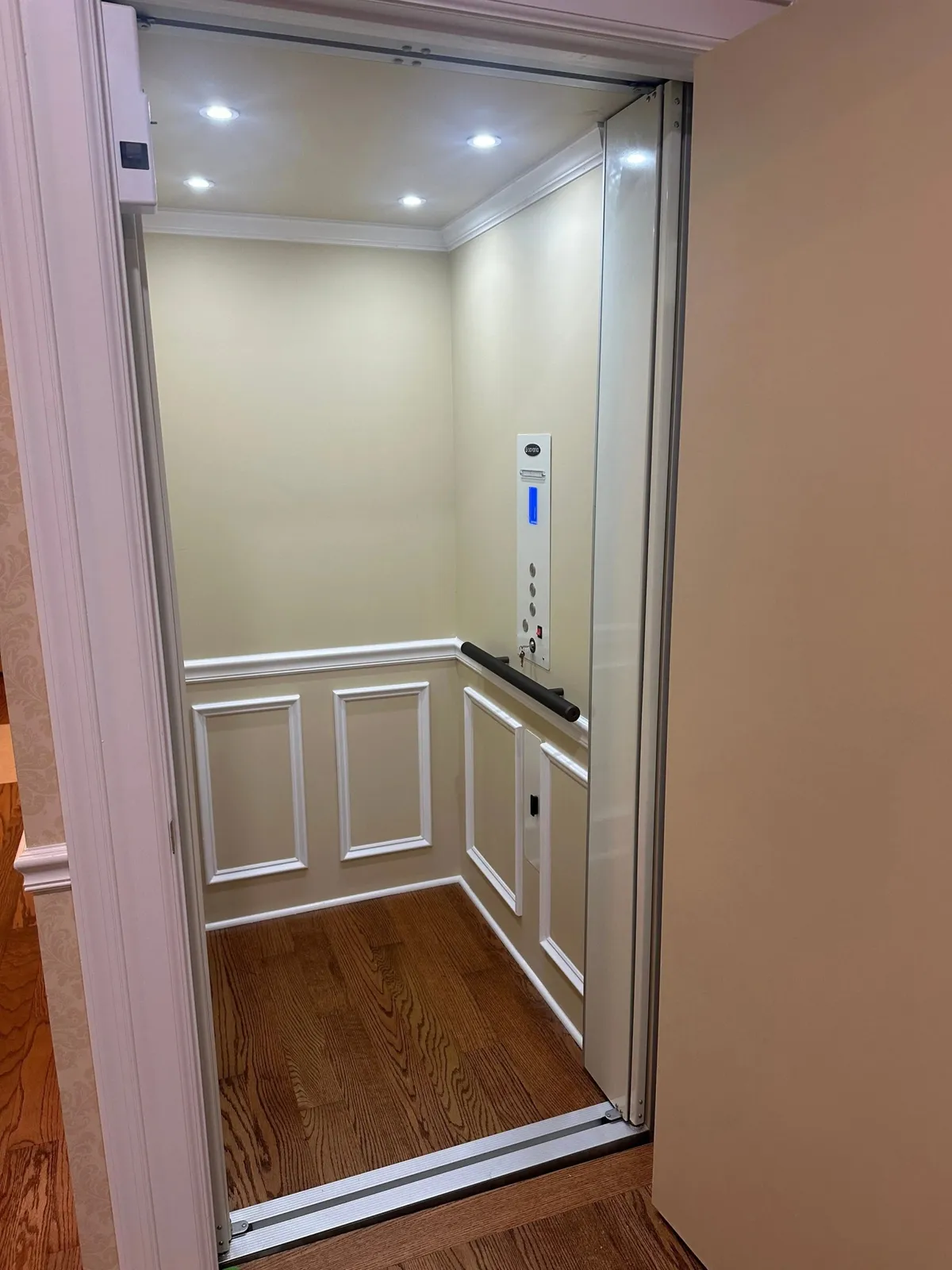 Custom finished Savaria residential elevator installed in York, PA