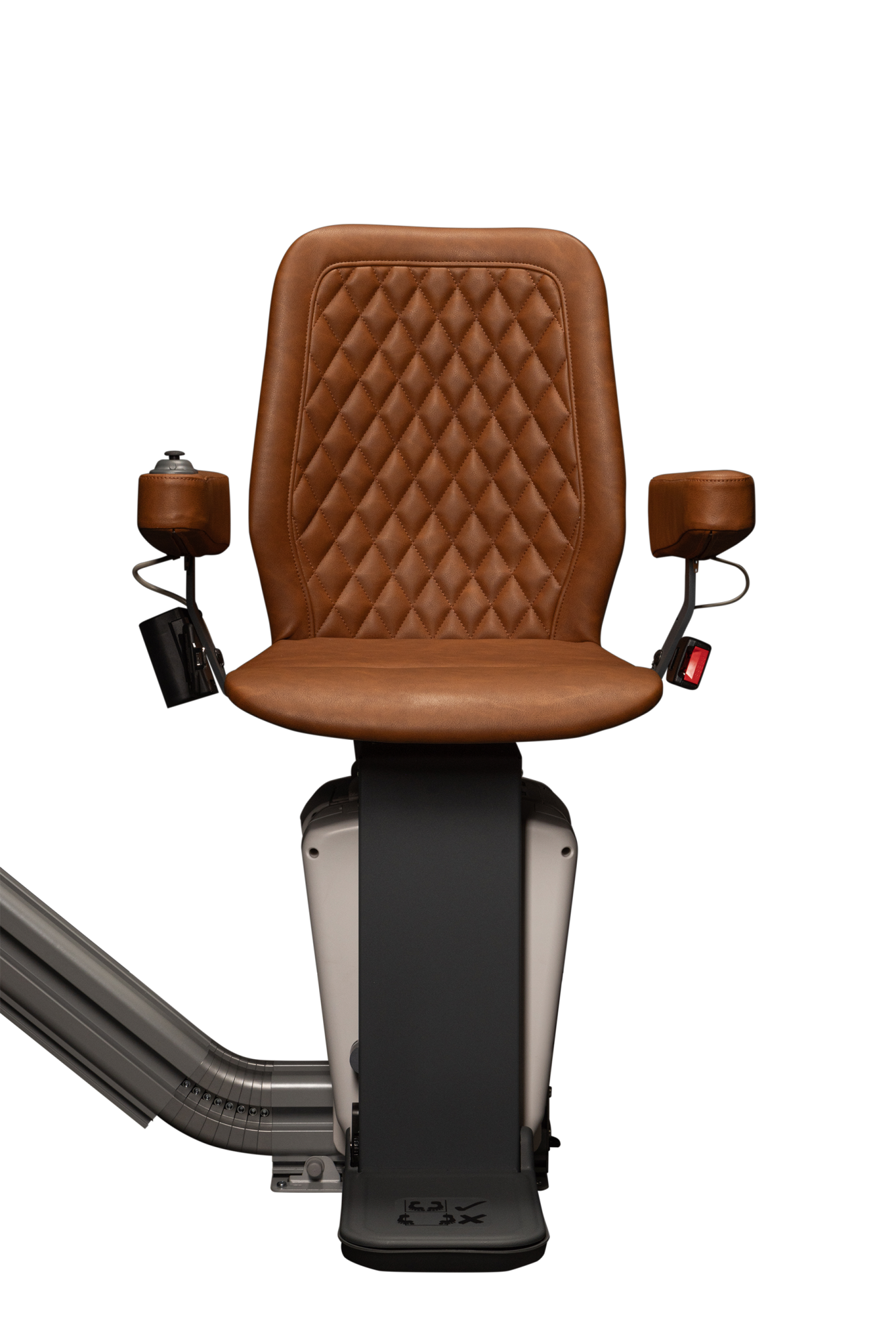 UP Stairlift seat in Cognac